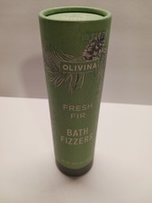 OLIVINA Bath Fizzers  FRESH FIR  Christmas Green Relaxing Spa Day 6 Ounces NEW