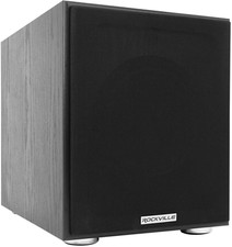Rock Shaker 8" 400W Powered Home Theater Subwoofer, Deep Bass, Compact Design, R