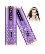 Automatic Curling Iron, Cordless Auto Hair Curler, 6 Temp & 11 Timer, Wireless 