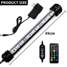Aquarium Underwater Fish Tank RGB SMD LED Light Submersible Strip Lamp w/ Remote