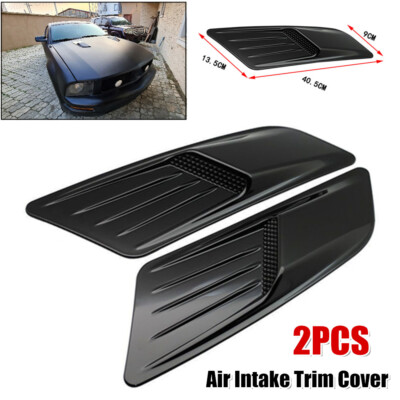 Hood Intake Decorative For Focus RS MK2 Style 2pcs Car Hood Air Intake Scoop Bonnet Vent Cover Trim Air Intake Turbine Engine Cover