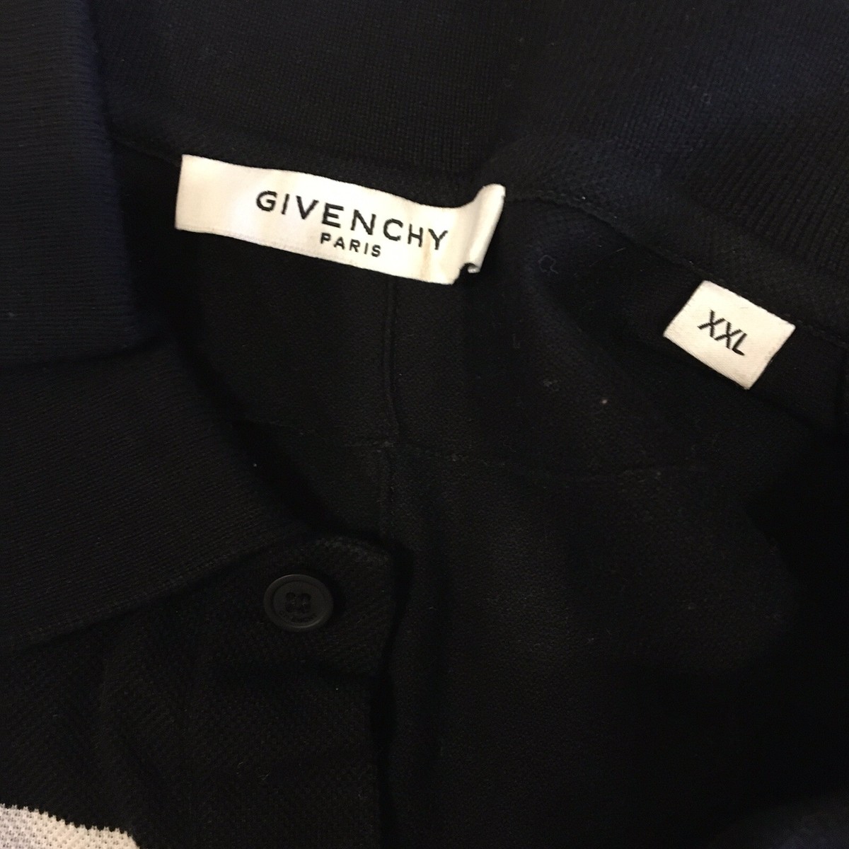 RARE Mens Givenchy Paris Striped Polo Black Red Paisley Size XXL