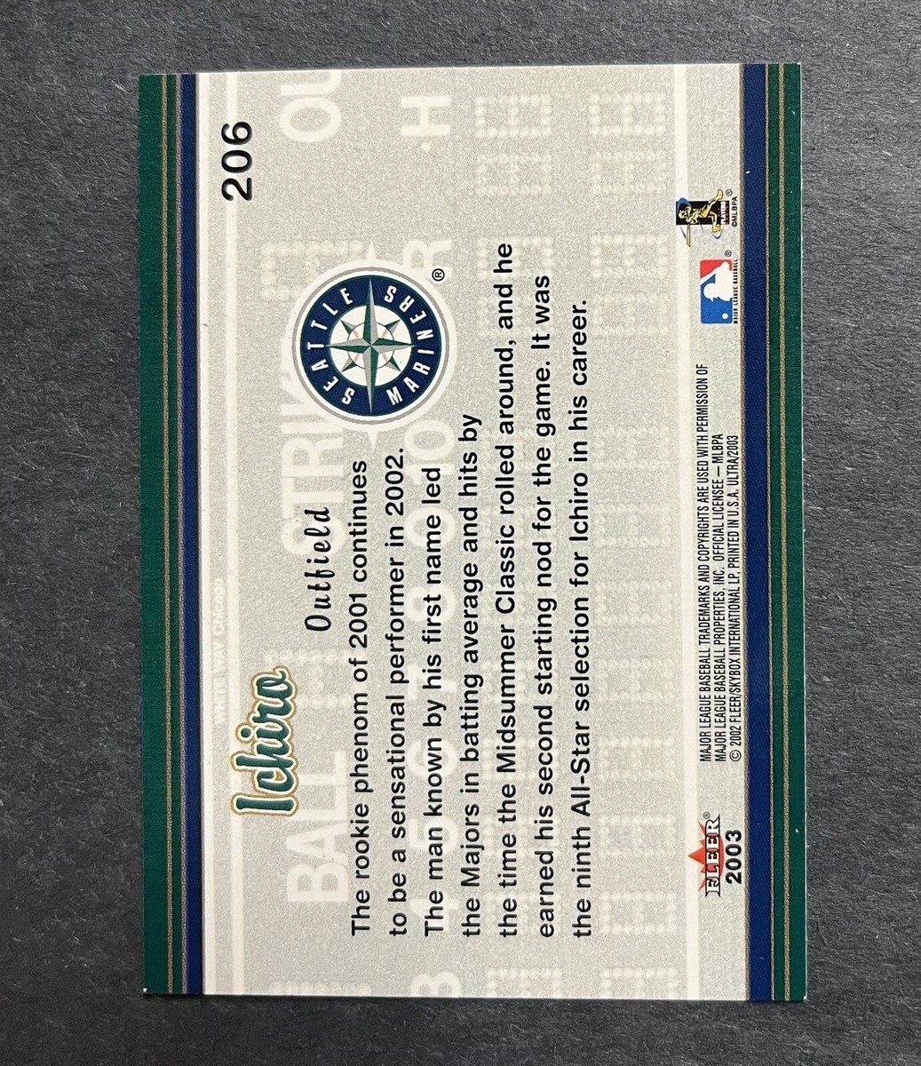 2003 Fleer Ultra All-Star Game Ichiro Suzuki Ichiro #206 | eBay