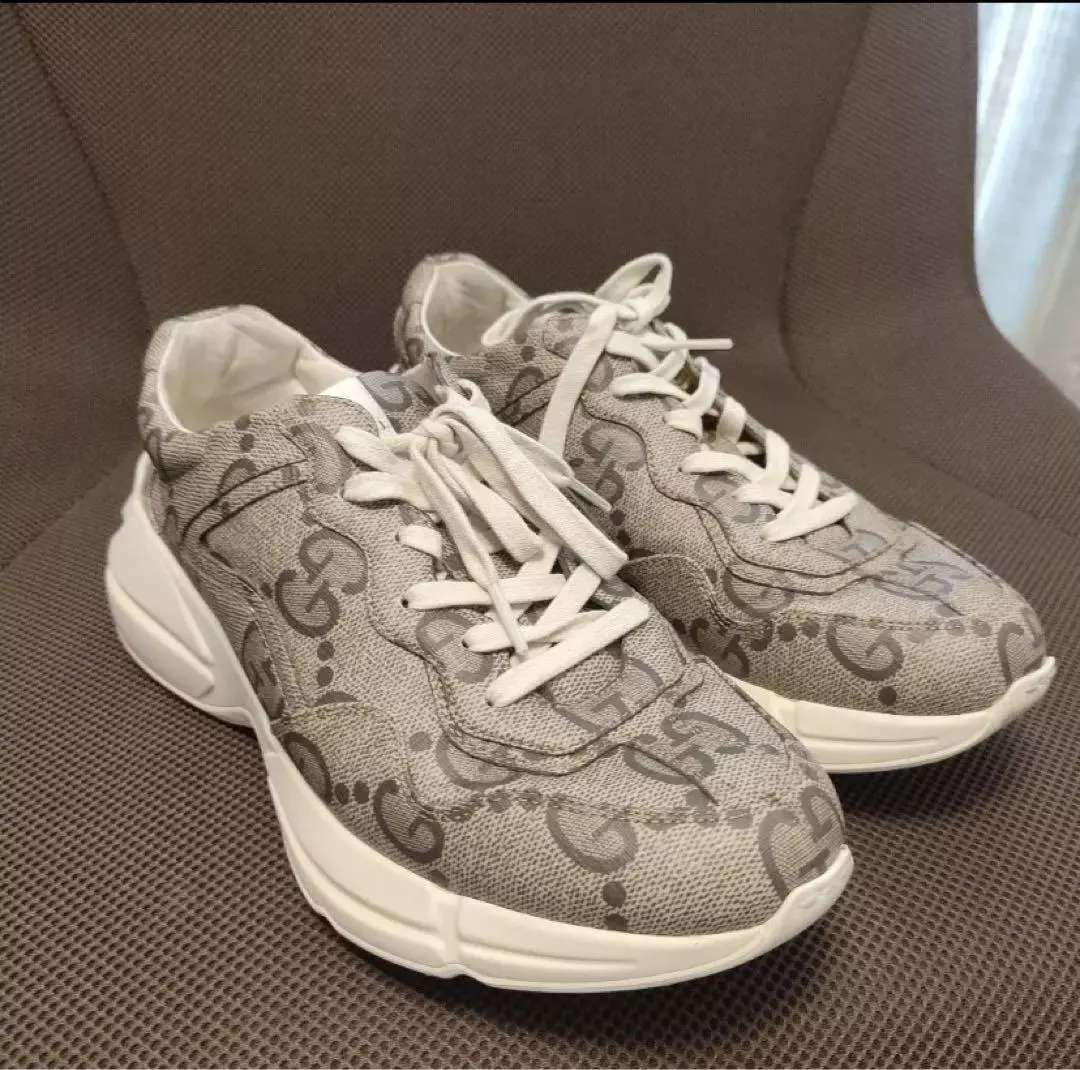 Baskets Rhyton GUCCI 100th Anniversary édition limitée GG Supreme toile US 8