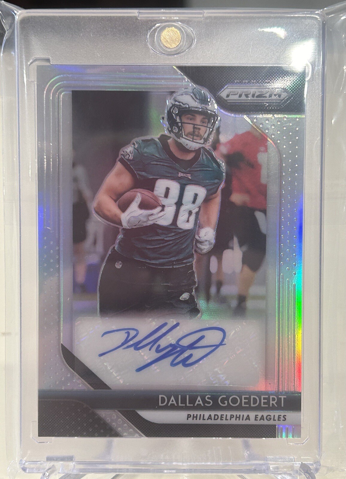 2018 Panini Prizm Dallas Goedert Silver Rookie Auto Eagles
