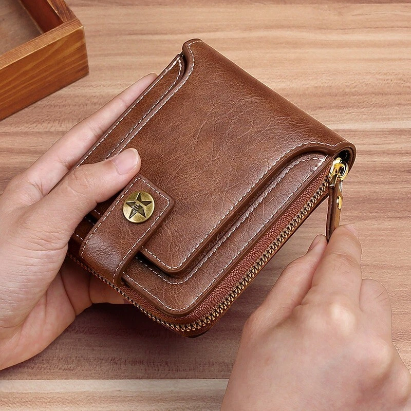 Designer leather 2025 coin purse