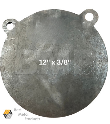 AR500 Steel Gong Shooting Target 3/8'' - 12'' Round - 2-Hole - 0200124
