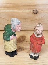 Antike Masse Figuren Hexe Grethel Kräuterweib ca.6cm Erzgebirge Eisenbahn Figur
