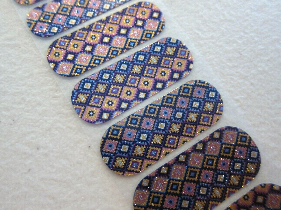 Envolturas para uñas Jamberry ~ MEDIA HOJA ~ ARENA DEL DESIERTO Retirado Raro Brillo Foto 2 de 4