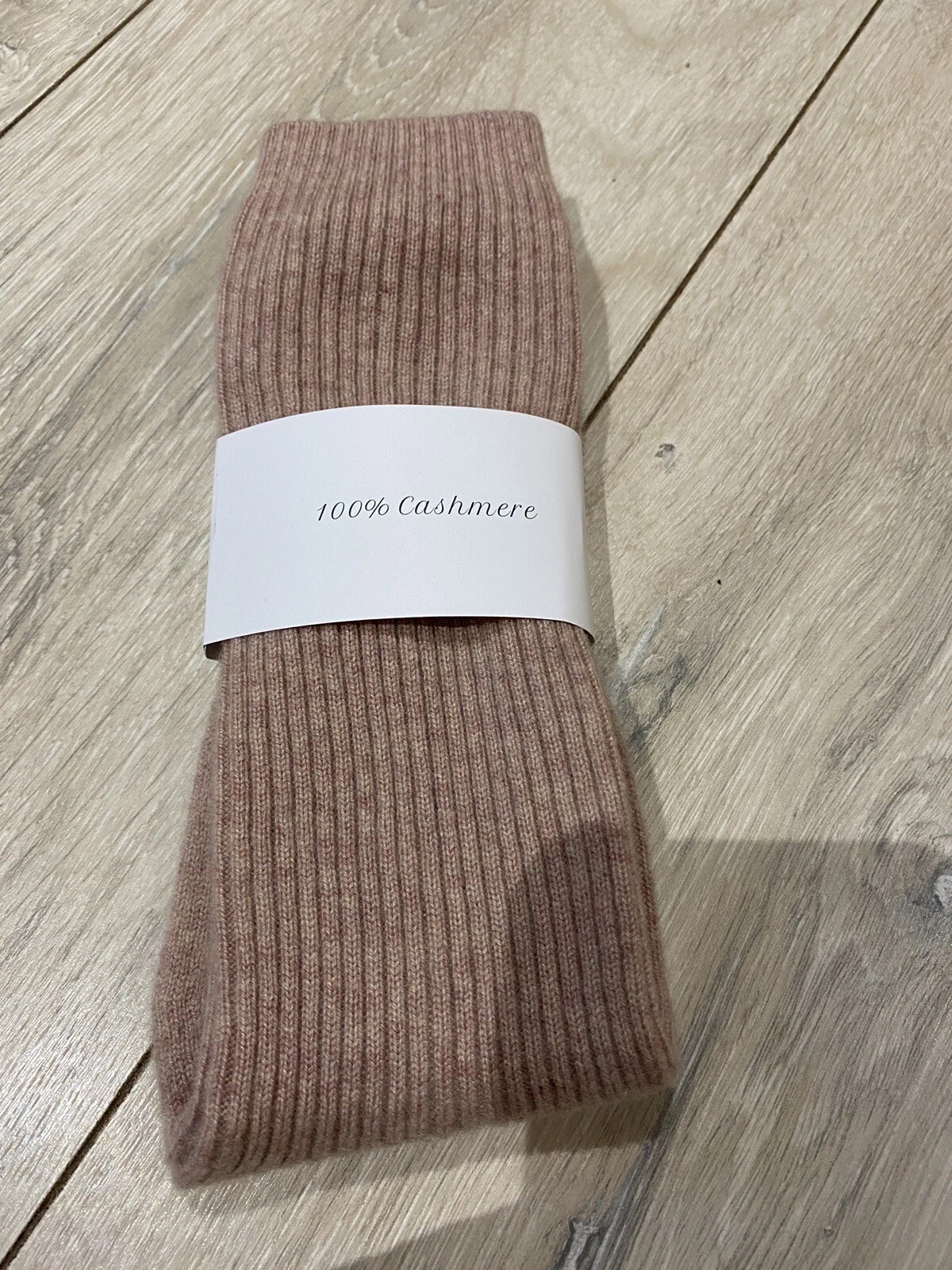 Luxurious 100% Inner Mongolian Cashmere Bed Socks Mushroom Pink M/L U.K. 6/8