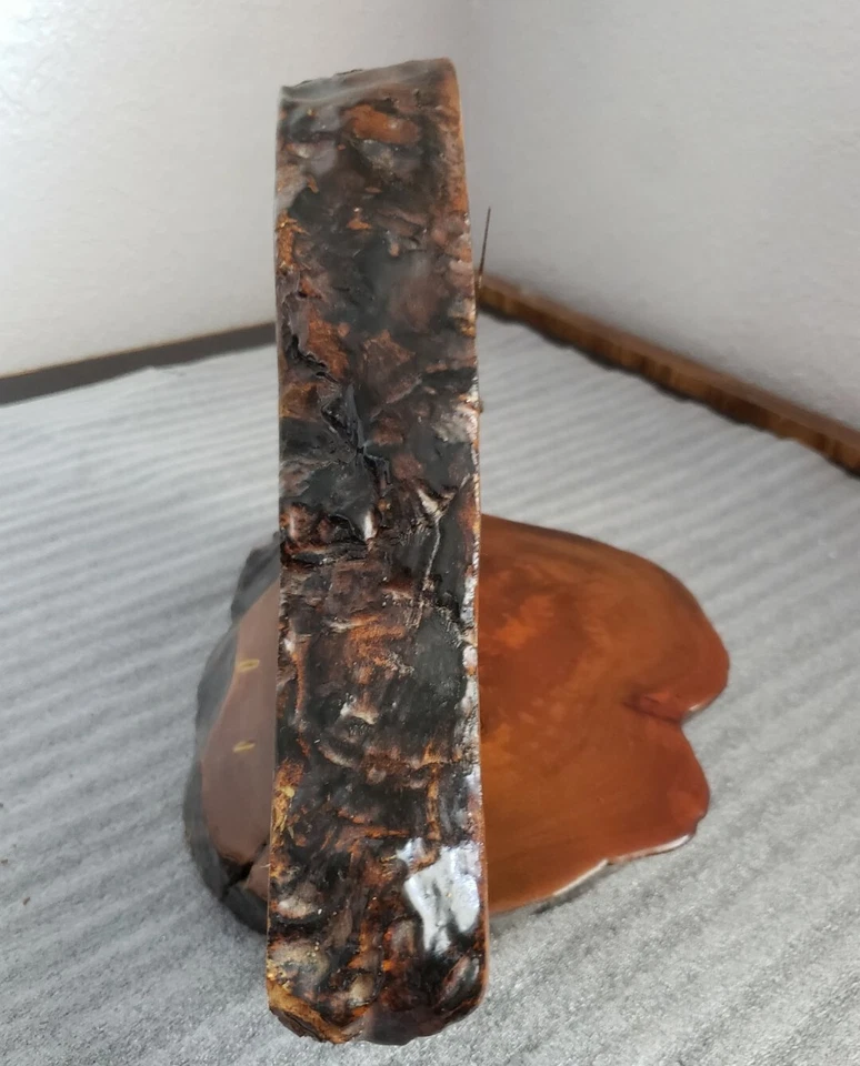 Wood Clock Handmade table/shelf Rustic Burl Live Edge 2 Tone Wood - Image 4 of 4