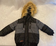 Ben Sherman Boys Parka Winter Jacket Faux Fur Hood New 2T
