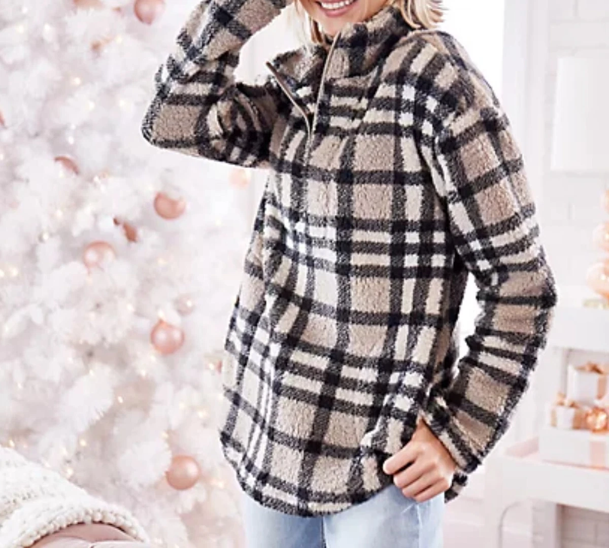 Cute sales sherpa pullover