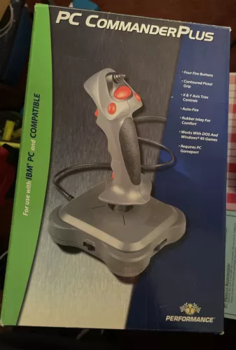 New PC Commander Plus PC Air Flight Joy Stick Controller SV-207A IBM Vintage 