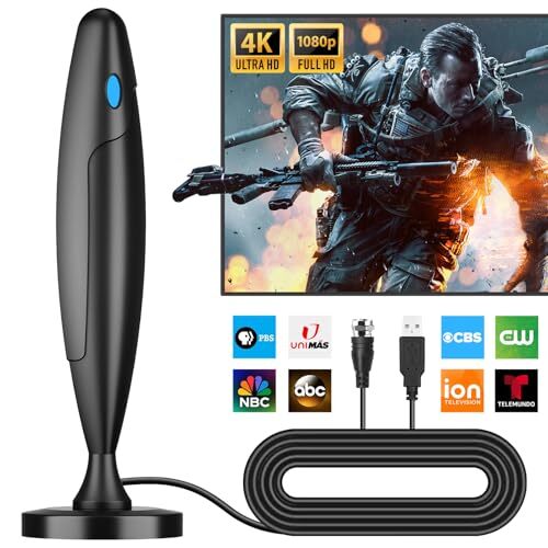 TV Antenna for Smart TV, TV Antenna Indoor Outdoor, Long Range Reception HD 