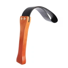 Wooden Handle PU Leather Paddle Whip Flogger Couples Vintage Spanking Novelty