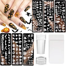 Nail Stamping Plates Set Nail Art Accessories for DIY Holiday Nail Art Supply