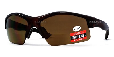Magnifying Sunglasses Safety ANSI Z87.1 Bifocal Lens Reading Glasses Sun Readers