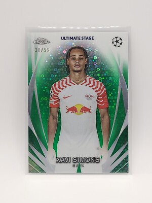 2023-24 Topps Chrome UEFA Soccer, Xavi Simons Ultimate Stage Green /99