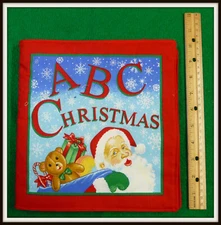ABC CHRISTMAS - Completed Cotton Cloth Fabric Children's Soft Book Baby Gift