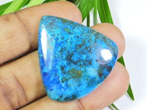 49Cts. AA++ Cristal Azurita Natural Pera Cabujón Piedra Preciosa Suelta 31X34X05 MM l06 - Imagen 2 de 9