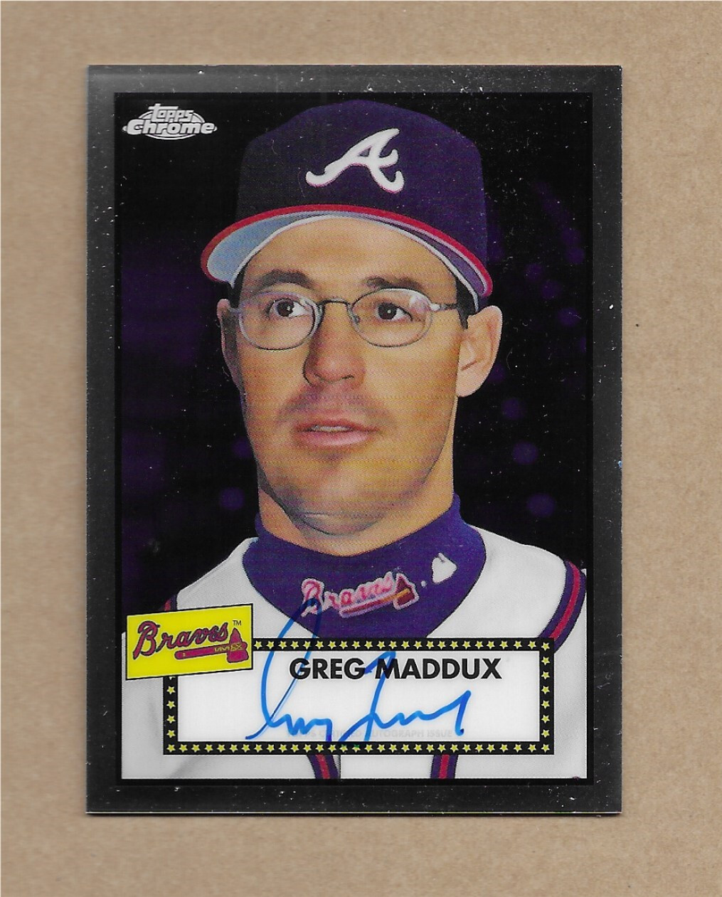2021 Topps Chrome Platinum Anniversary Greg Maddux On Card Auto Atlanta Braves