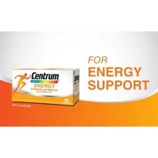 New Centrum Energy B-Vitamins and Minerals + Vitamin C & E 60's for men women