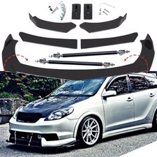 For Toyota Matrix 2003-2022 Front Bumper Lip Spoilersplitterstrut Rods Glossy