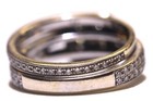 GIA 14k white gold 1.94ct princess diamond engagement ring wedding band 5.3g — photo 3