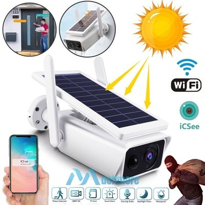 Solar Battery Powered Wireless Security Camera System WiFi IP Outdoor FD13637914