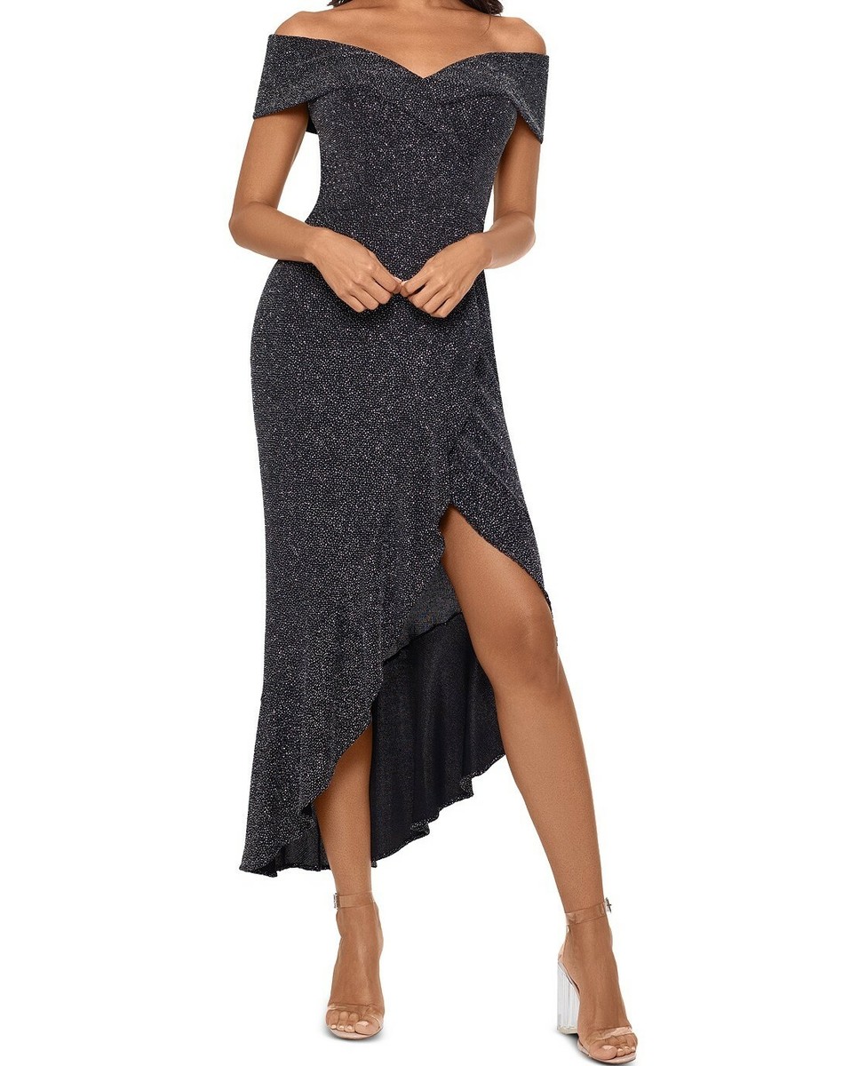 calvin klein metallic faux wrap dress Anne Klein Faux-Wrap Dress