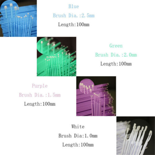 100 Stück Dental Micro Bürste Einweg Materialien Zahn Applikatoren 1,2/1,5/2,0/2,5 - Bild 3 von 12