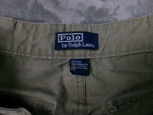 vtg POLO Ralph Lauren Cotton Duck Canvas Double Knee Workwear Utility Pant 34x33 - Picture 5 of 15