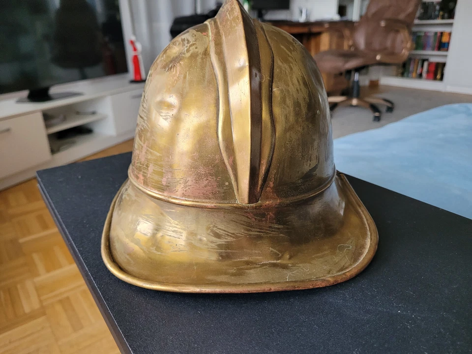 Messing Helm Glocke Feuerwehr wohl um 1910!mit Hersteller J.G. Lieb Biberach - Bild 4 von 4