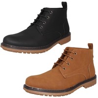 Mens Thomas Blunt Low Lace Up Casual Ankle Boots 