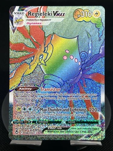 Pokemon TCG Regieleki VMAX 198/195 Silver Tempest Secret Rare NM