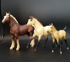 Breyer model horse lot The Three Foals, draft, stock and pony foals, traditional