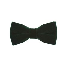 Mens Velvet Bow Tie Solid Color Formal Tuxedo Banquet Medium, Dark Green