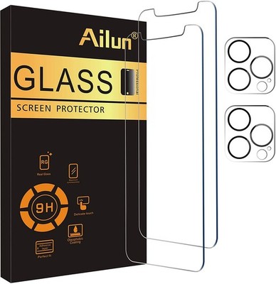 Ailun 2er Pack Displayschutzfolie kompatibel für iPhone 12 Pro Max 6,7 Zoll + 2