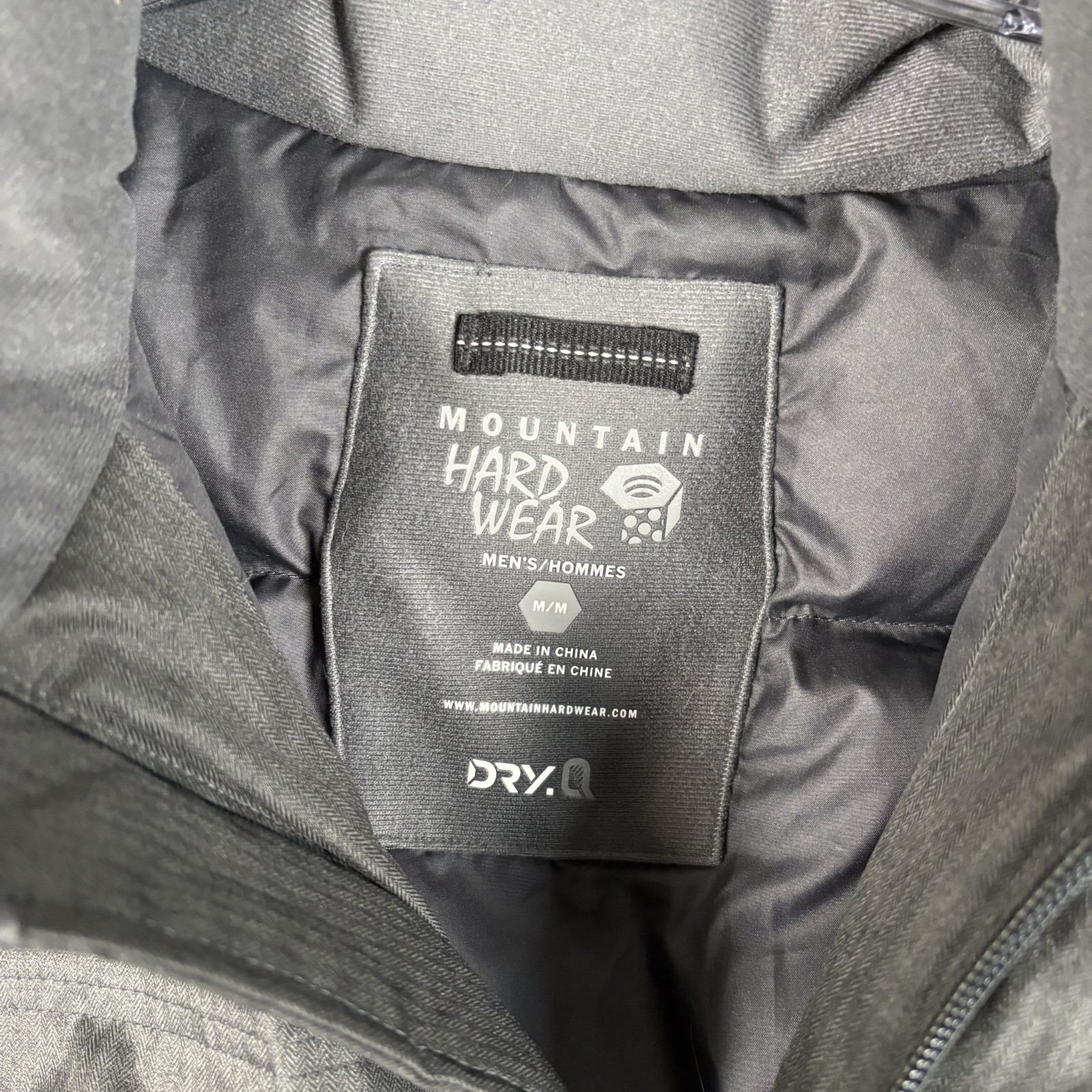 Mountain Hardwear Dry Q Jacket Men's Medium Duck Down Parka Gray Ski Snow Winter