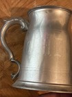 Vintage Pewter Glass Bottom Tankard Mug Sheffield England Hand Crafted Engraved — photo 4