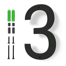 4" Stainless Steel Floating House Numbers, Metal House Numbers for Outside, M...