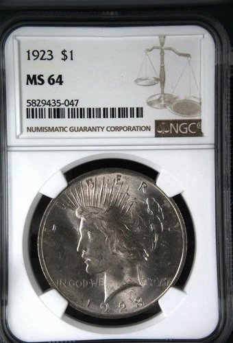 New Listing1923 Peace Silver Dollar NGC MS64
