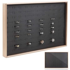 100 Slots Jewelry Rings Display Organizer Tray Holder Earrings Storage Box Case
