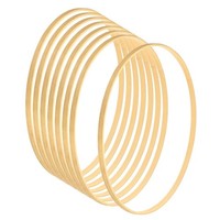 "8 Stk. Holz Bambus Hoop Kranz 11.8\" FüR Hochzeitskranz HäNgende Bastelarbeiten"