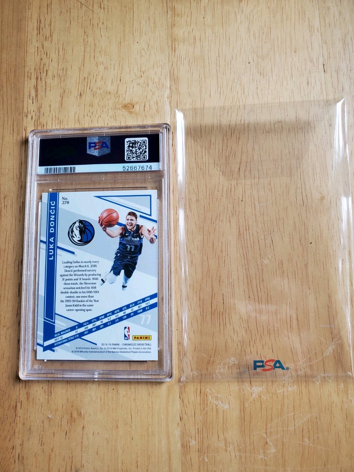 🏀 2018 Chronicles Luka Doncic ROOKIE SP Green PSA 9 Mint #278 🔥 Clean! Low Pop view 4