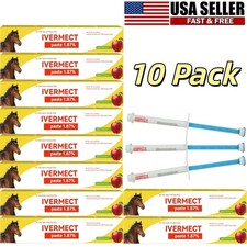 10 Pack New Paste Wormer Horse Dewormer Apple Flavor US Free Shipping