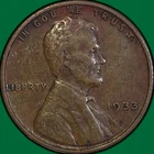 1933 Lincoln Wheat Cent Extremely Fine XF Coin #36174