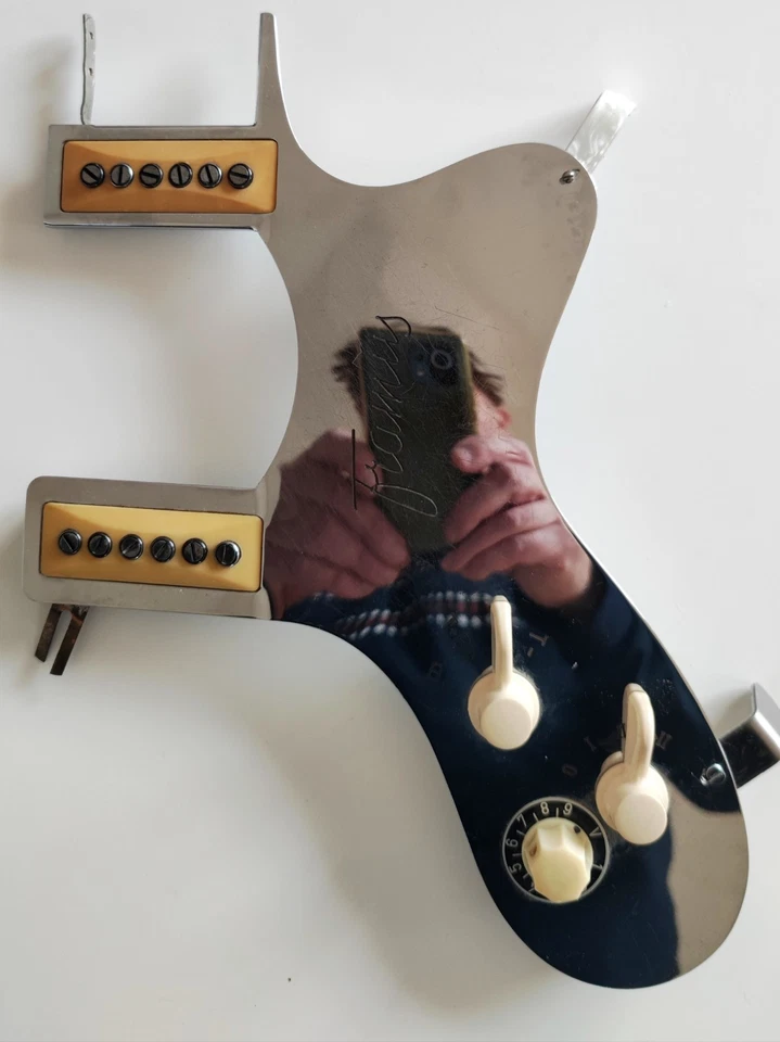 Framus Mischpult 2 Pickups für Archtops zum Anschrauben Klinkenbuchse Chrom - Bild 3 von 4