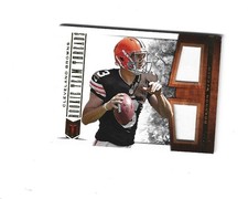 2012 Momentum Rookie Team Threads Dual Materials Prime #8 Brandon Weeden /49
